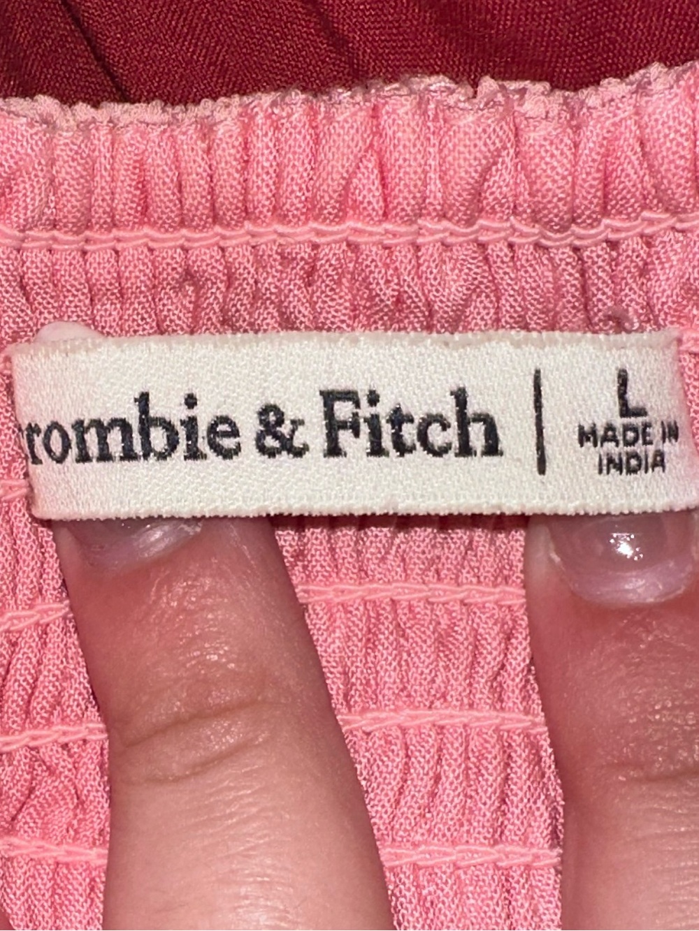 Abercrombie & Fitch Blush Pink Button-Front Midi Dress - Picture 5 of 5